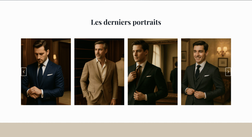 Capture d'écran du site Tailors'Art numéro 3